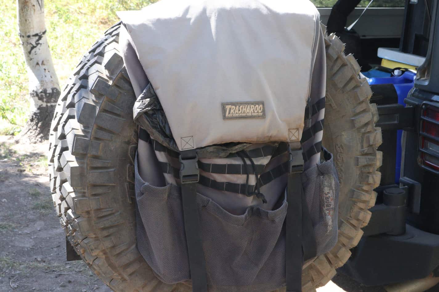 jeep wrangler spare tire trash bag