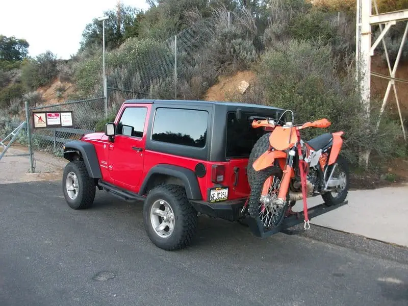 jeep dirt bike rack