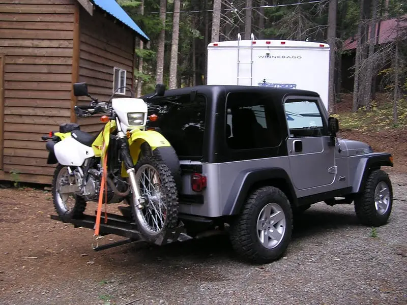 jeep dirt bike rack